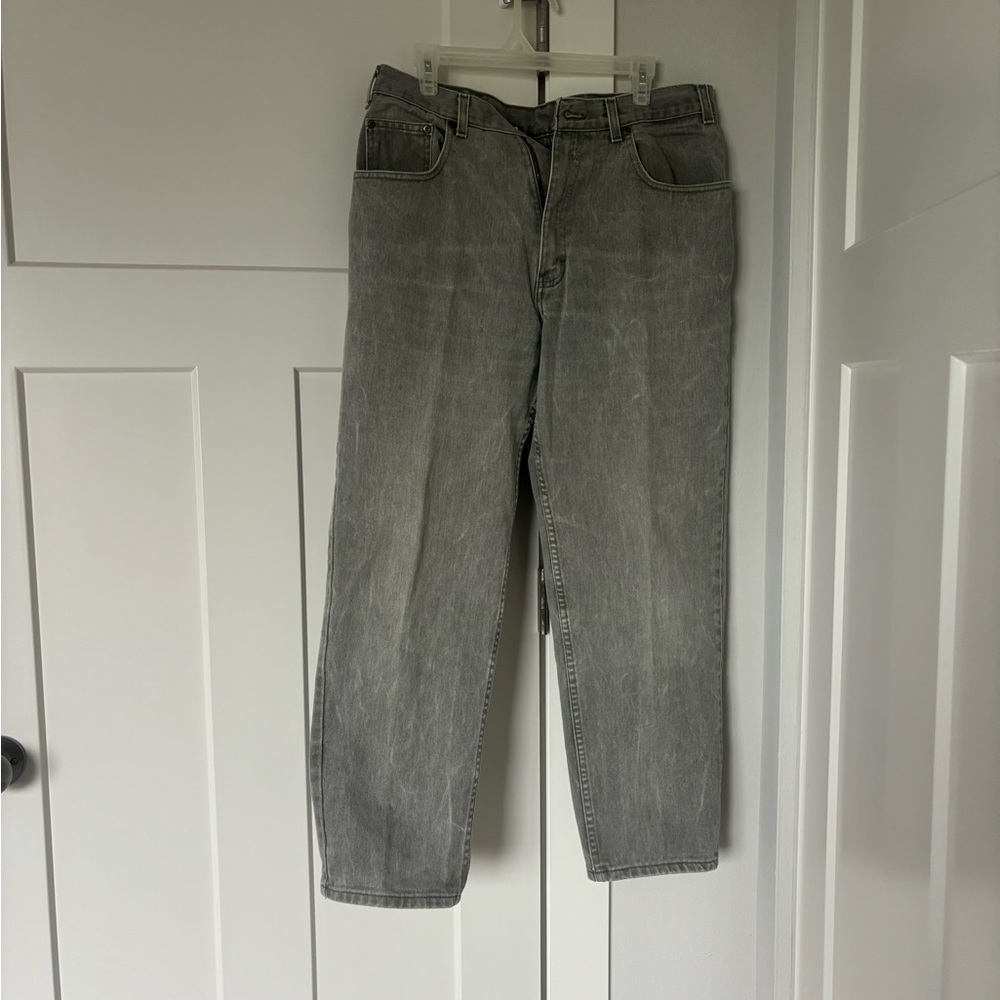 Eddie Bauer Men's Relaxed Washed Green Jeans